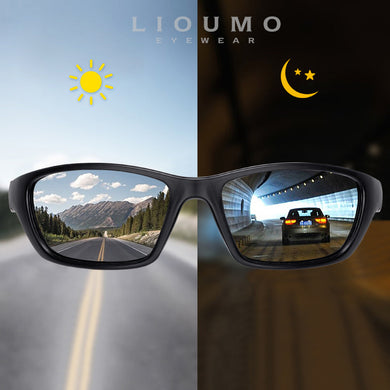 LIOUMO Photochromic Sunglasses Men Polarized Outdoor Sports Driving Glasses Male Day Night Vision Goggles UV400 lentes de sol