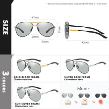Load image into Gallery viewer, LIOUMO Pilot Men&#39;s Sunglasses Women Polarized Photochromic Glasses Driving Goggle Unisex Eyewear Chameleon UV400 zonnebril dames