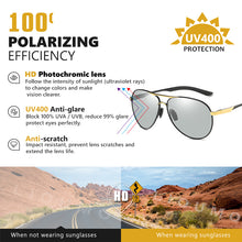 Load image into Gallery viewer, LIOUMO Pilot Men&#39;s Sunglasses Women Polarized Photochromic Glasses Driving Goggle Unisex Eyewear Chameleon UV400 zonnebril dames