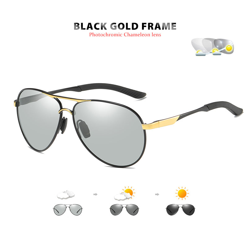 LIOUMO Pilot Men's Sunglasses Women Polarized Photochromic Glasses Driving Goggle Unisex Eyewear Chameleon UV400 zonnebril dames