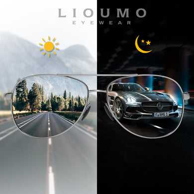 LIOUMO Pilot Sunglasses For Men Women Polarized Sunglasses Photochromic Driving Eyewear Fishing Goggles lentes de sol hombre