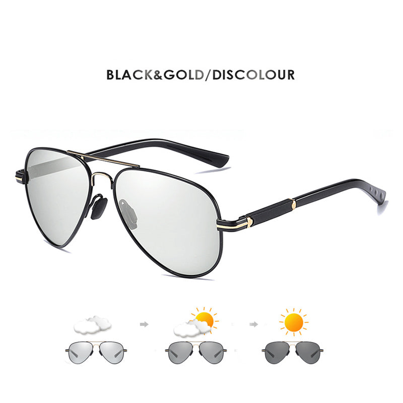 LIOUMO Pilot Sunglasses Men Polarized Sun Glasses Photochromic Women UV400 Protect Driving Fishing Goggles Chameleon gafas sol