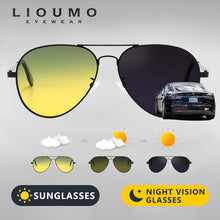 Carica l&#39;immagine nel visualizzatore di Gallery, LIOUMO Pilot Sunglasses Polarized Men Pochromic Day Night Driving Glasses Women Chameleon Goggle UV400 lentes de sol hombre