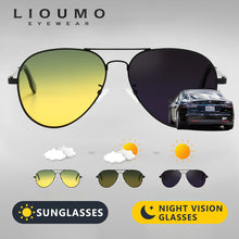 Load image into Gallery viewer, LIOUMO Pilot Sunglasses Polarized Men Photochromic Day Night Driving Glasses Women Chameleon Goggle UV400 lentes de sol hombre