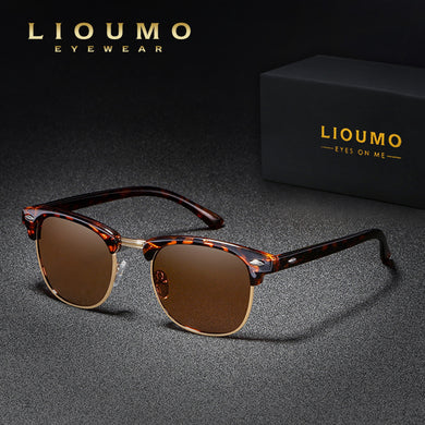 LIOUMO Retro Design Polarized Sunglasses Men Women Glasses Coating Driving Goggle Unisex Trendy Shades lentes de sol