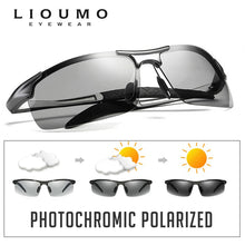 Load image into Gallery viewer, LIOUMO Retro Pilot Pochromic Polarized Sunglasses Men All-weather Anti-glare HD Driving Glasses oculos de sol feminino UV400