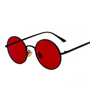LIOUMO Retro Steampunk Sunglasses Men Women Round Vintage Glasses Trendy Shades Gold Frame UV400 Driving Goggle gafas sol hombre