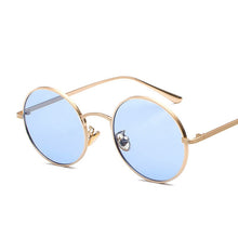 Load image into Gallery viewer, LIOUMO Retro Steampunk Sunglasses Men Women Round Vintage Glasses Trendy Shades Gold Frame UV400 Driving Goggle gafas sol hombre