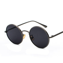 Load image into Gallery viewer, LIOUMO Retro Steampunk Sunglasses Men Women Round Vintage Glasses Trendy Shades Gold Frame UV400 Driving Goggle gafas sol hombre