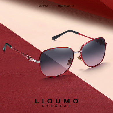 LIOUMO Retro Sunglasses Women Polarized Glasses Travelling Eyewear Anti-Glare Driving Goggle Gradient gafas de sol mujer