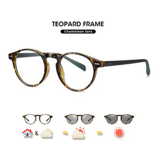 Load image into Gallery viewer, LIOUMO Round Glasses For Computer Anti-Blue Blocking Eyeglasses Men Women Change Color Lenses Photochromic Eyewear