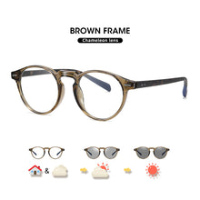 Load image into Gallery viewer, LIOUMO Round Glasses For Computer Anti-Blue Blocking Eyeglasses Men Women Change Color Lenses Photochromic Eyewear