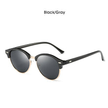 Load image into Gallery viewer, LIOUMO Round Sunglasses For Men Polarized Women Cat Eye Glasses Classic Rivet Frame Anti-Glare Driving Goggles lunette de soleil