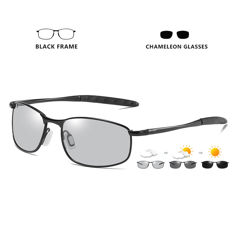 LIOUMO Square Metal Frame Male Sun Glasses Men Women Photochromic Sunglasses Polarized Lens For Small Face Eyewear gafas de sol