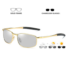 Load image into Gallery viewer, LIOUMO Square Metal Frame Male Sun Glasses Men Women Photochromic Sunglasses Polarized Lens For Small Face Eyewear gafas de sol