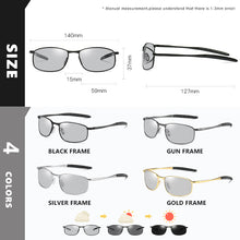 Load image into Gallery viewer, LIOUMO Square Metal Frame Male Sun Glasses Men Women Photochromic Sunglasses Polarized Lens For Small Face Eyewear gafas de sol