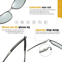 Load image into Gallery viewer, LIOUMO Square Metal Frame Male Sun Glasses Men Women Photochromic Sunglasses Polarized Lens For Small Face Eyewear gafas de sol