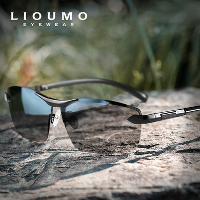 LIOUMO Square Photochromic Sunglasses For Men Polarized Sunglasses Women Chameleon Driving Goggles Male lentes de sol hombre