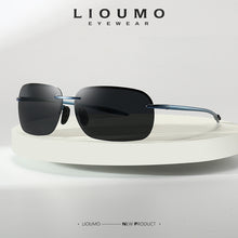 Load image into Gallery viewer, LIOUMO Square Polarized Sunglasses Men Rimless Glasses Women UV400 Protection Driving Eyewear Trendy Shades gafas de sol hombre