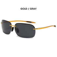 Load image into Gallery viewer, LIOUMO Square Polarized Sunglasses Men Rimless Glasses Women UV400 Protection Driving Eyewear Trendy Shades gafas de sol hombre