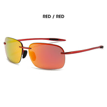 Load image into Gallery viewer, LIOUMO Square Polarized Sunglasses Men Rimless Glasses Women UV400 Protection Driving Eyewear Trendy Shades gafas de sol hombre