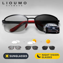 Load image into Gallery viewer, LIOUMO Square Sunglasses For Men 2023 Polarized Glasses Women Photochromic Driving Glasses Intelligent Change Color gafas de sol