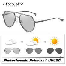 Load image into Gallery viewer, LIOUMO Sunglasses Polarized Men Women Photochromic Driving Glasses Aluminum Magnesium Chameleon Eyewear gafas de sol hombre