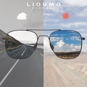 LIOUMO  Photochromic Glasses Men Polarized Sunglasses Women Chameleon Driving Goggles Unisex gafas de sol hombre