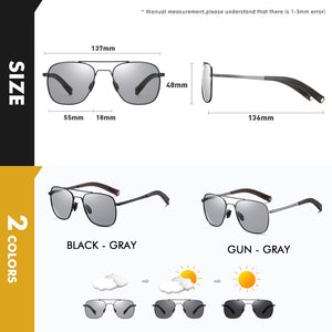 LIOUMO  Photochromic Glasses Men Polarized Sunglasses Women Chameleon Driving Goggles Unisex gafas de sol hombre