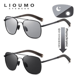 LIOUMO  Photochromic Glasses Men Polarized Sunglasses Women Chameleon Driving Goggles Unisex gafas de sol hombre