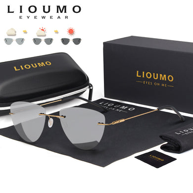 LIOUMO Triangle Sunglasses Polarized Women Men Ultralight Photochromic Glasses Anti-Glare Driving Goggles lentes de sol hombre