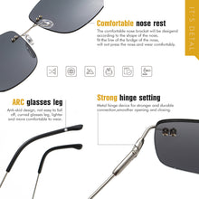 Load image into Gallery viewer, LIOUMO Ultralight Design Men Polarized Sunglasses Rimless Photochromic Glasses Women Rectangle Shades UV400 Unisex lentes de sol