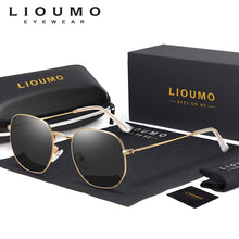 Load image into Gallery viewer, LIOUMO Vintage Hexagon Sunglasses Women Retro Men Polarized Sun Glasses Driving Anti-Glare Shades Goggle gafas de sol hombre