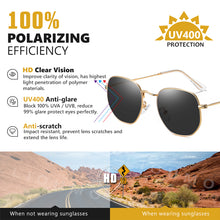 Load image into Gallery viewer, LIOUMO Vintage Hexagon Sunglasses Women Retro Men Polarized Sun Glasses Driving Anti-Glare Shades Goggle gafas de sol hombre