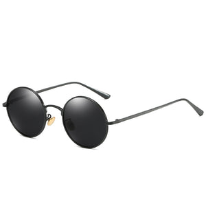 LIOUMO Vintage Steampunk Sunglasses Polarized Men Women Retro Rock Round Glasses UV400 Yellow Lens gafas polarizadas hombre