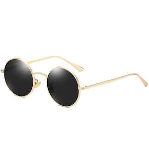LIOUMO Vintage Steampunk Sunglasses Polarized Men Women Retro Rock Round Glasses UV400 Yellow Lens gafas polarizadas hombre