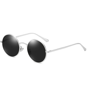 LIOUMO Vintage Steampunk Sunglasses Polarized Men Women Retro Rock Round Glasses UV400 Yellow Lens gafas polarizadas hombre