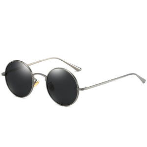 LIOUMO Vintage Steampunk Sunglasses Polarized Men Women Retro Rock Round Glasses UV400 Yellow Lens gafas polarizadas hombre