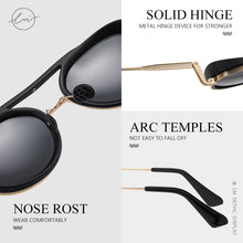 Load image into Gallery viewer, LM 2023 Steampunk Polarized Sunglasses Women Brand Designer Vintage Men Gothic Sun Glasses UV400 Eyewear lentes de sol mujer