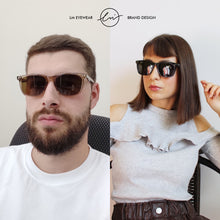 Load image into Gallery viewer, LM 2023 Polarized Sunglasses Men Women Square Shades Transparent Frame Ladies Travel UV400 Goggles Driving Sun Glasses