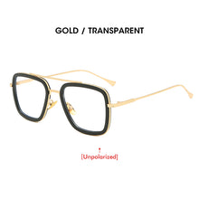 Load image into Gallery viewer, LM 2023 Steampunk Tony Stark Sunglasses Men Women Square Polarized Driving Sun Glasses Vintage Gradient Lens UV400 gafas de sol