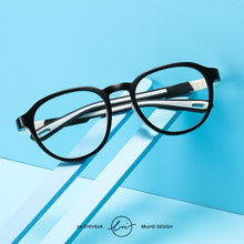 Load image into Gallery viewer, LM Blue Light Glasses For Kids Glasses For Girl Boy Round Frames TR90 Flexible Temples Computer Gaming Clear Eyewear
