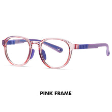 Load image into Gallery viewer, LM Blue Light Glasses For Kids Glasses For Girl Boy Round Frames TR90 Flexible Temples Computer Gaming Clear Eyewear