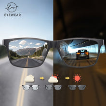 Load image into Gallery viewer, LM Brand 2022 Carbon fiber Square Pochromic Sunglasses Men Polarized Women Sun Glasses Driving UV400 Goggles zonnebril heren