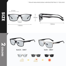 Load image into Gallery viewer, LM Brand 2022 Carbon fiber Square Pochromic Sunglasses Men Polarized Women Sun Glasses Driving UV400 Goggles zonnebril heren