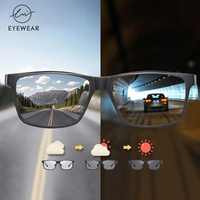 LM Brand 2023 Carbon fiber Square Photochromic Sunglasses Men Polarized Women Sun Glasses Driving UV400 Goggles zonnebril heren