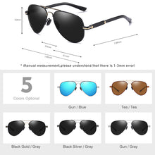 Load image into Gallery viewer, LM Brand Designer Aviation Sunglasses Men Women Polarized Retro Pilot Glasses Man Classic Driver Glasses with Case oculos de sol