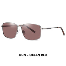 Load image into Gallery viewer, LM Brand Rectangle Polarized Sunglasses Men Women Metal Frame Spring Hinge Driving Anti-glare Sun Glasses Driving Male UV400