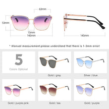 Load image into Gallery viewer, LM Cat Eye Sunglasses Women Brand Designer Ladies Vintage Gradient Glasses Retro Sun glasses Female Eyewear UV400 gafas de sol