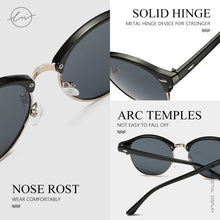 Load image into Gallery viewer, LM Classic Round Women Men Small Half Frame Polarized Sunglasses Brand Designer Vintage Sun glasses Male Driving UV400